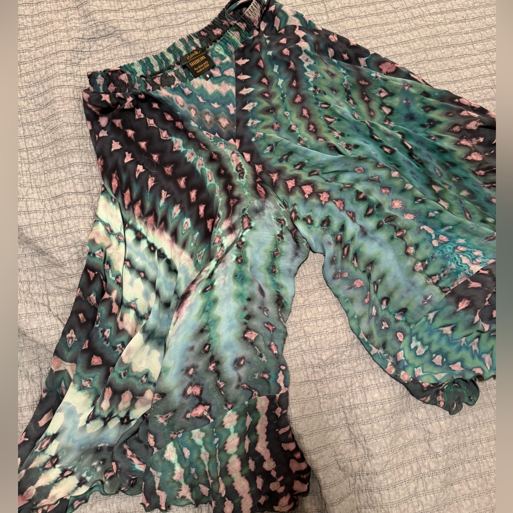 CARTER SMITH Shibori Custom-Made Every Piece Uniquely Made Artwork Silk Pants